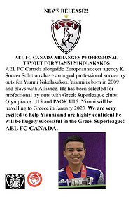 Read more about the article AEL FC ARRANGES A PROFESSIONAL SOCCER TRY OUT FOR LOCAL PLAYER
