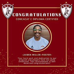 Read more about the article COACH JAIDEN OBTAINS CONCACAF C DIPLOMA!!