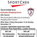 CALLING ALL AEL FC PLAYERS AND SPORT CHECK!!!