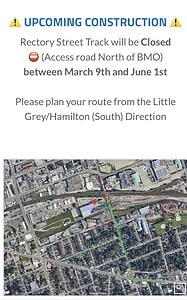 Read more about the article CONSTRUCTION ROAD CLOSURES AT BMO