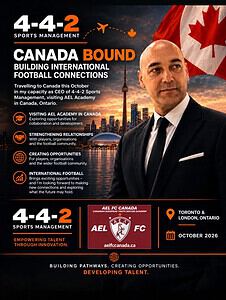 Read more about the article 4-4–2 SPORTS MANAGEMENT AT AEL FC CANADA!